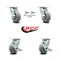 Service Caster 5 Inch Thermoplastic Rubber Caster Set with Roller Bearing 2 Swivel Lock 2 Brake SCC-30CS520-TPRRD-BSL-2-TLB-2 - alternate 4